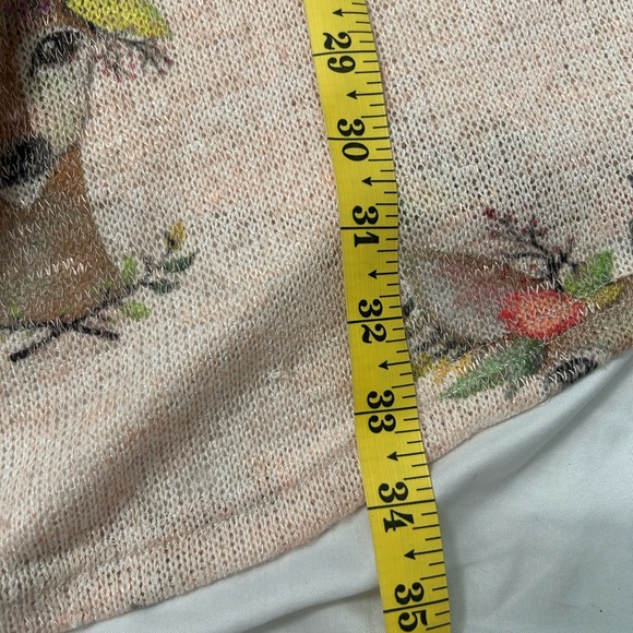 Judith March Women's Floral Deer Print Cardigan Sweater S Boho Pockets - Picture 7 of 14